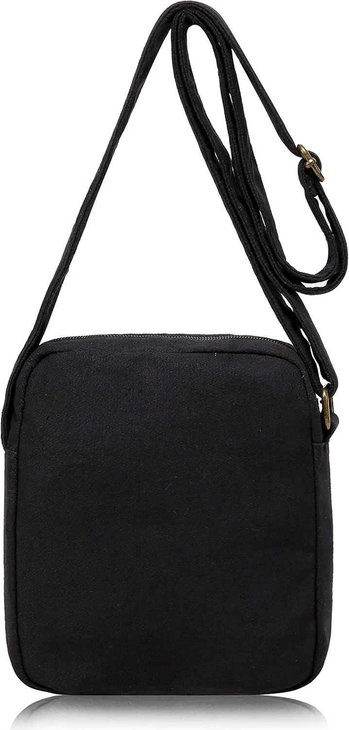Small Mini Hippie Crossbody Bag Top Zip Canvas Sling Bag Jacquard cloth Hobo Handmade Bags