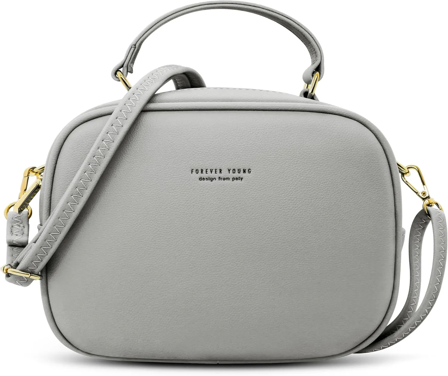 Small Top Handle Satchel Crossbody Bags for Women Cute Purses Vegan Leather Handbags Messenger Waterproof Candy Color Purse