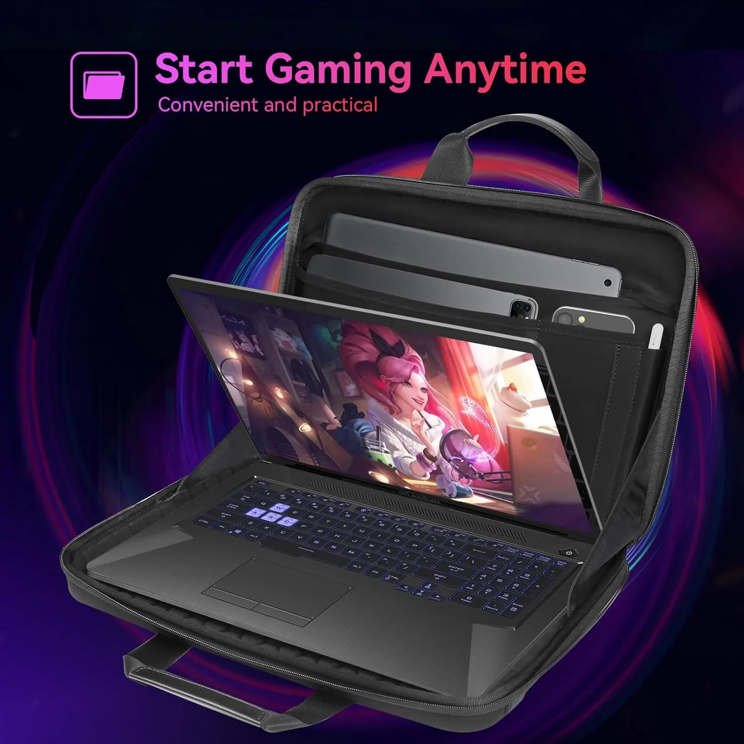 Smatree Heavy Duty Hard Carry Case Compatible for 15.6 inch ASUS ROG Strix SCAR 15 2022 G533/2021 Gaming Laptop, for 15.6 inch ASUS ROG Strix G15 2022 G513/2021 Gaming Laptop Waterproof Handbag(A800)