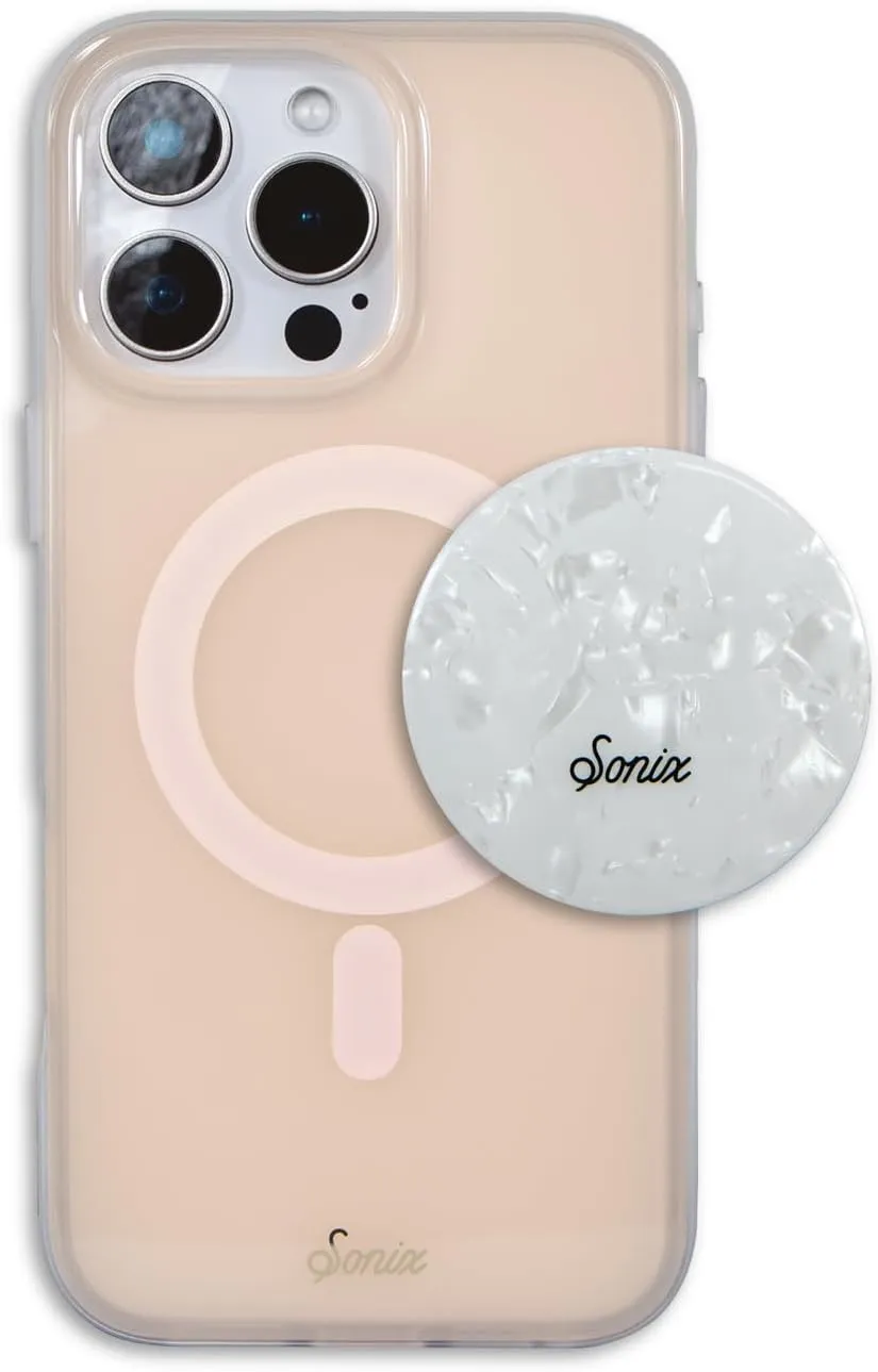 Sonix Case   Phone MagLink Snap Grip (Pearl Tort) for MagSafe iPhone 16 Pro Max | Jelly Apricot
