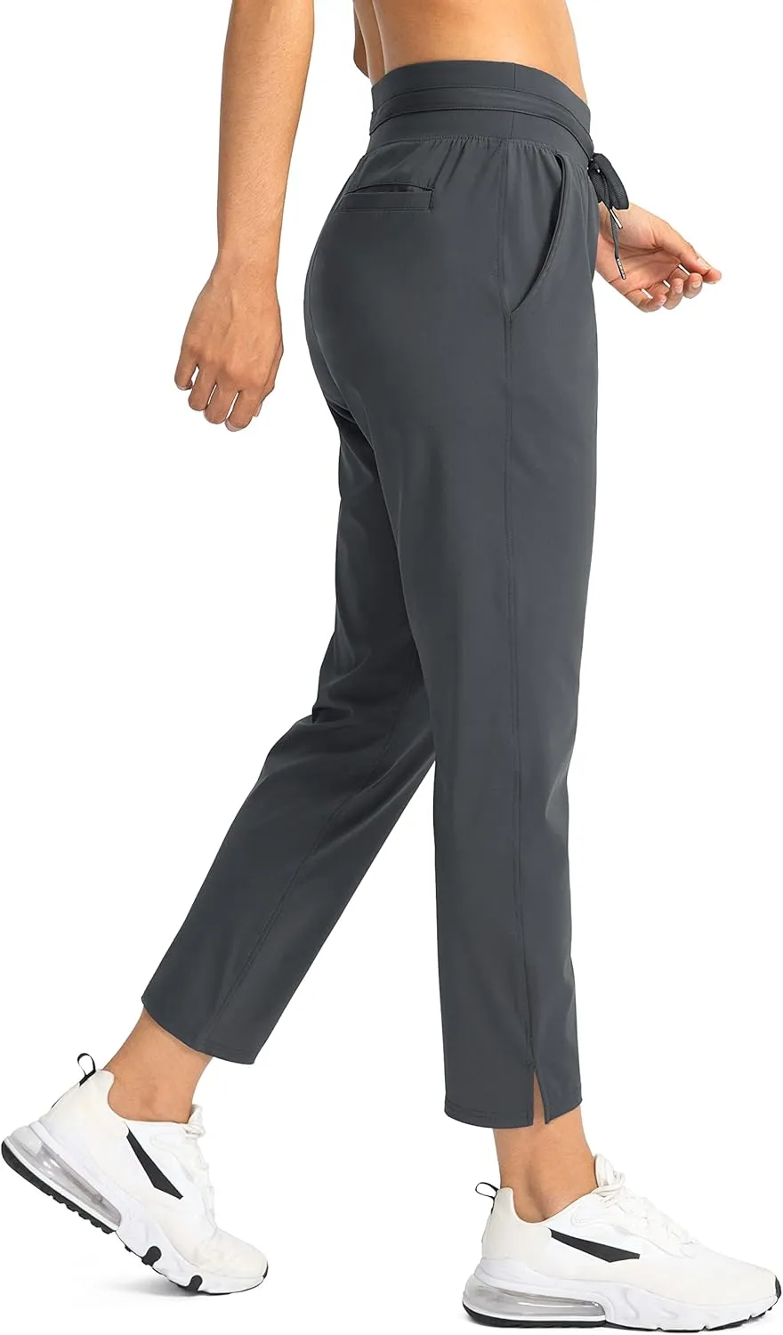 Soothfeel Women's Pants with 4 Pockets 7/8 Stretch High Waisted Sweatpants Travel Athletic Work Golf Pants for Women
