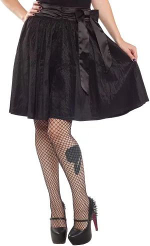 Sourpuss Black Shadow Stripe Swing Skirt from Clothing (Medium)