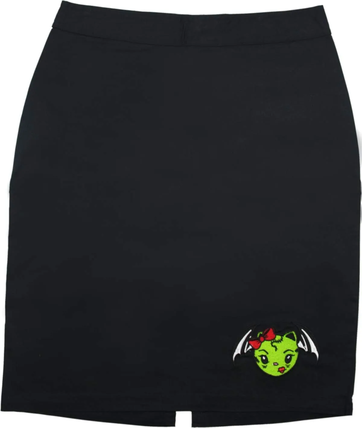 Sourpuss Vixen Zombie Bat Black Pencil Skirt from Clothing