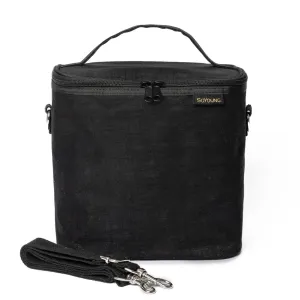 SoYoung, Black Linen Lunch Poche