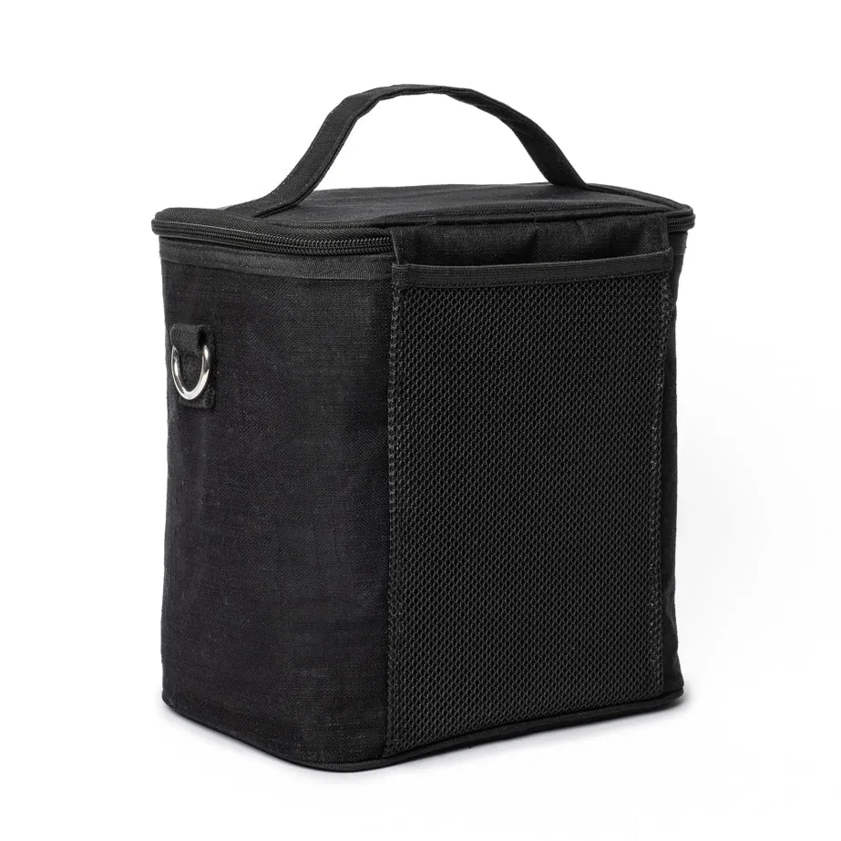 SoYoung, Black Linen Lunch Poche