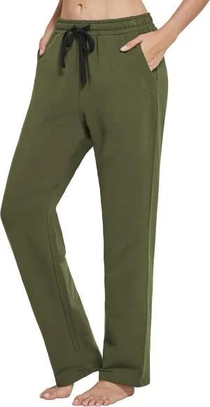 SPECIALMAGIC Women Yoga Sweatpants Pajama Wide Leg Cotton Drawstring Lounge Pants Leisure