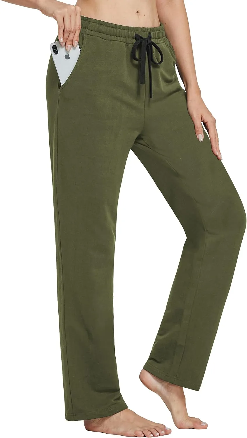 SPECIALMAGIC Women Yoga Sweatpants Pajama Wide Leg Cotton Drawstring Lounge Pants Leisure