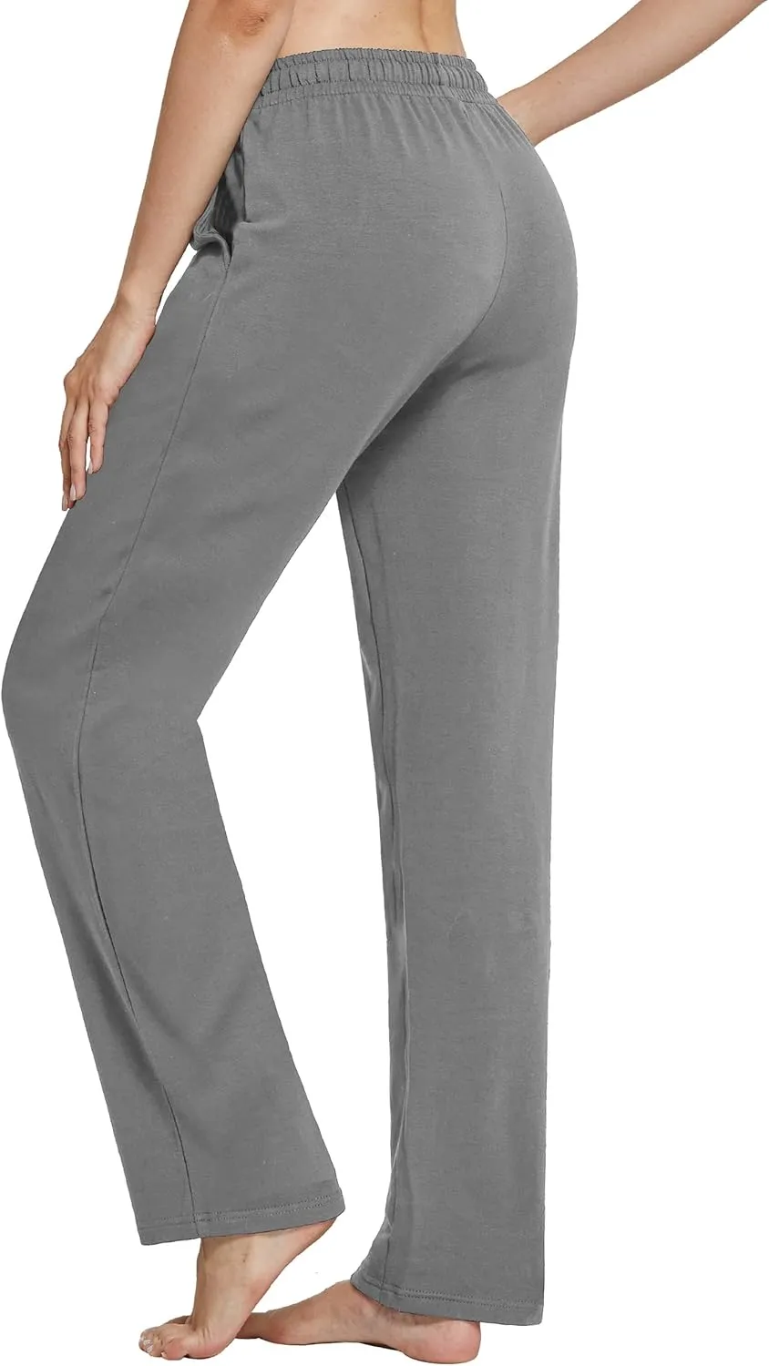 SPECIALMAGIC Women Yoga Sweatpants Pajama Wide Leg Cotton Drawstring Lounge Pants Leisure