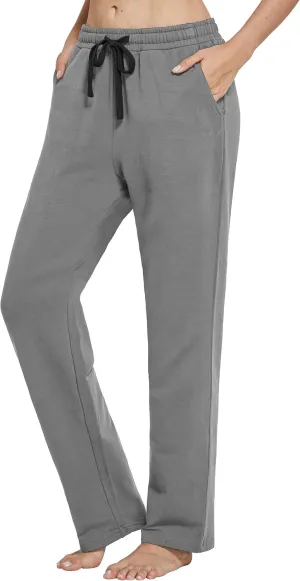 SPECIALMAGIC Women Yoga Sweatpants Pajama Wide Leg Cotton Drawstring Lounge Pants Leisure