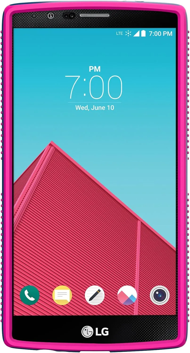 Speck Products CandyShell Grip Case for LG G4 - Frustration-Free Packaging - Deep Sea Blue/Lipstick Pink