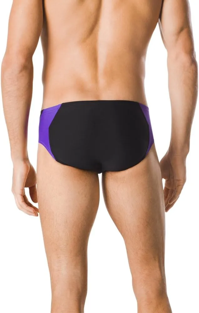 Speedo Men's Swimsuit Brief Endurance  Splice Team Colors