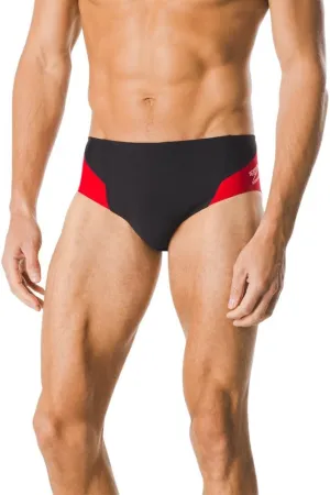 Speedo Men's Swimsuit Brief Endurance  Splice Team Colors