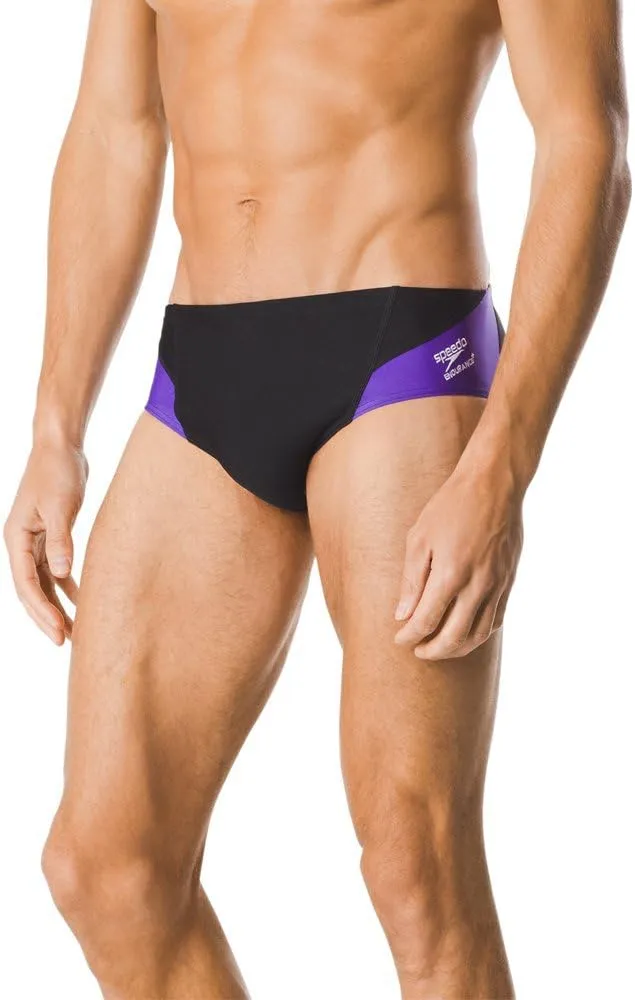 Speedo Men's Swimsuit Brief Endurance  Splice Team Colors