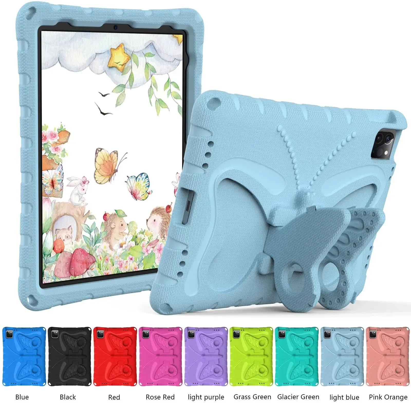 Stand Cases EVA Kids Case for iPad Pro 11 12.9 13 Shockproof Cover iPad 10.2 10.9 7 8 9 10th Gen Shell iPad Air 4 5 6 Mini 1 2 3