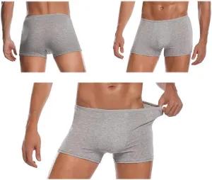 STARLY 5pcs Mens Disposable Cotton Underwear Travel Boxers Briefs Portable Shorts White/Grey/Olive Green