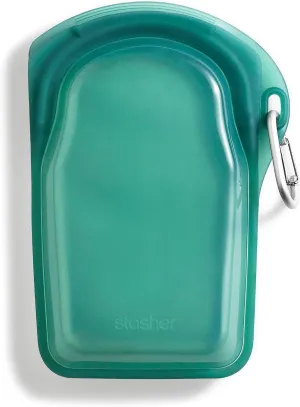 Stasher Premium Silicone Reusable Food Storage Go Bag, Waterfall, Microwave, Dishwasher, Oven and Freezer Safe, BPA Free, Leak-free, Eco-friendly, 18 Oz