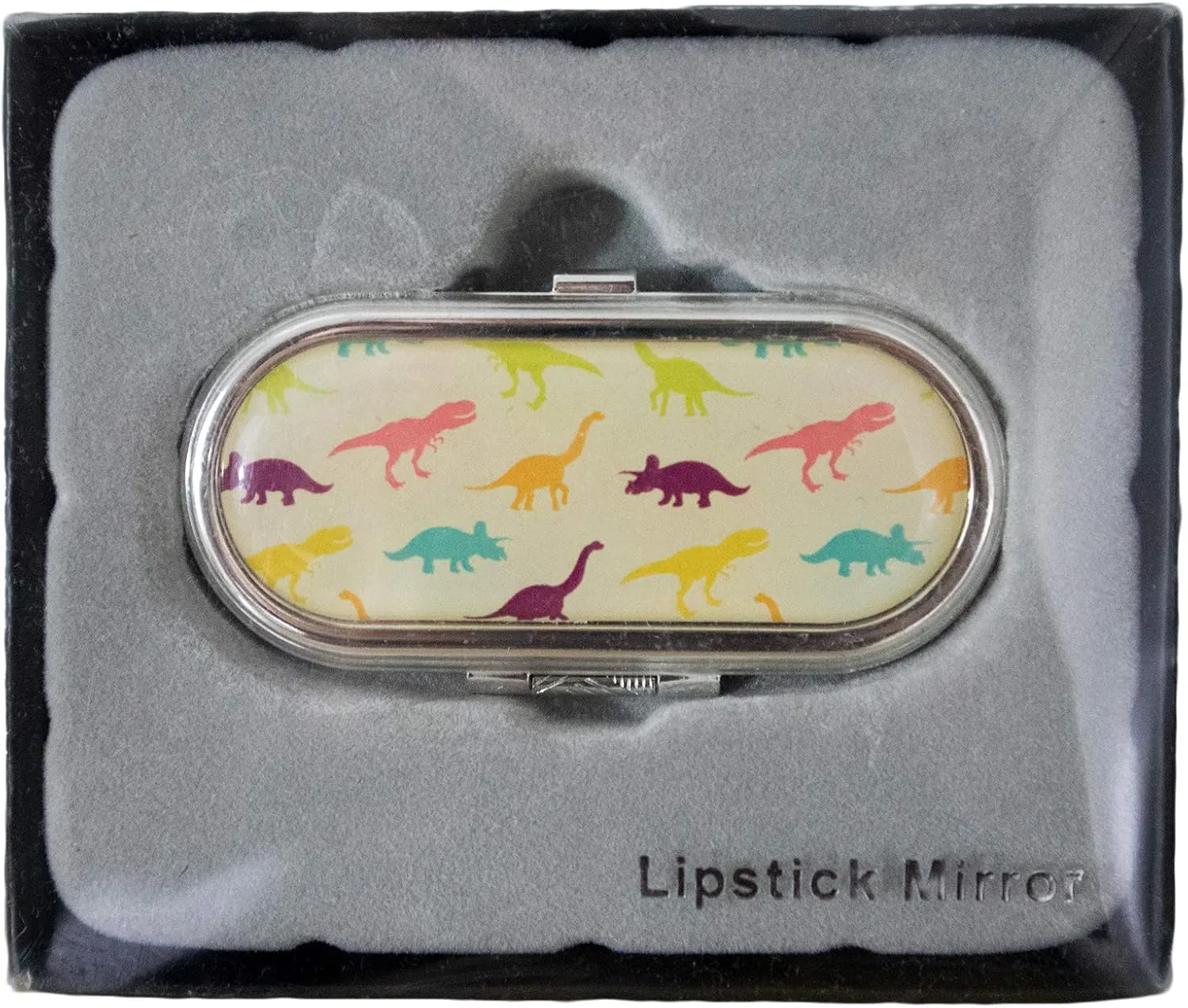 Stephanie Imports Set of 2 Clip-On Round Lipstick Mirrors (Dinosaurs)