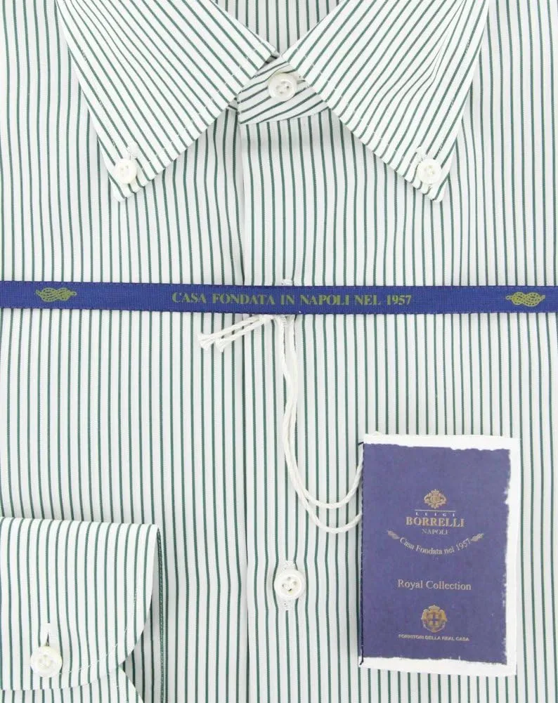 Stripes Button Down Button-Down Collar Cotton Slim Fit Dress Shirt