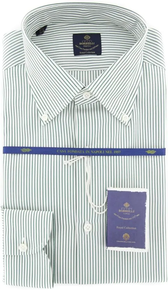Stripes Button Down Button-Down Collar Cotton Slim Fit Dress Shirt