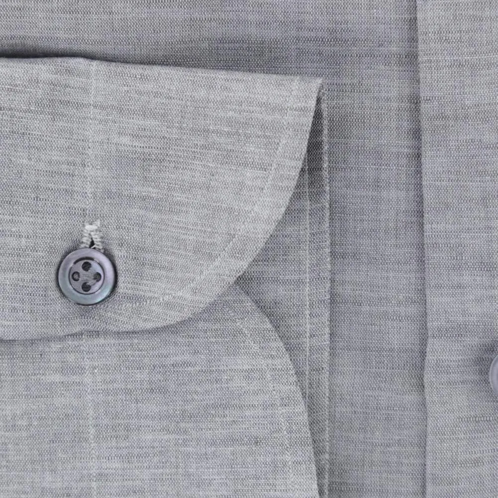 Stripes Button Down Spread Collar Cotton Slim Fit Dress Shirt