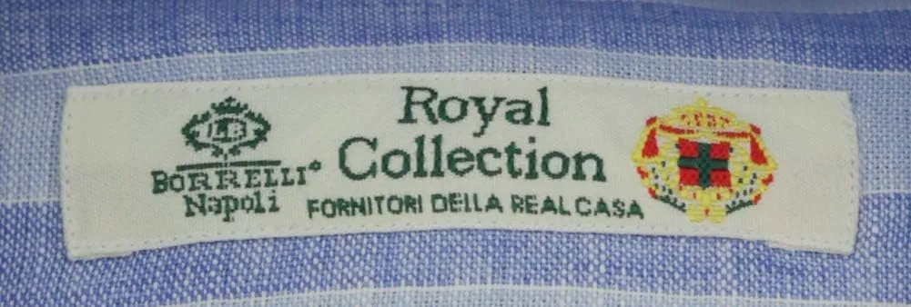 Stripes Button Down Spread Collar Linen Slim Fit Dress Shirt
