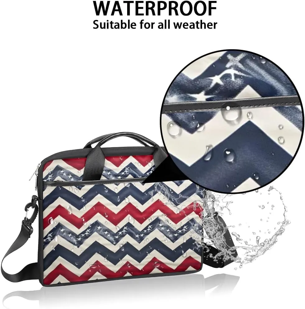 Stripes Flag Stars 15 Inch Laptop Bag Laptop Shoulder Bag Computer Cases for Laptops or Tablets