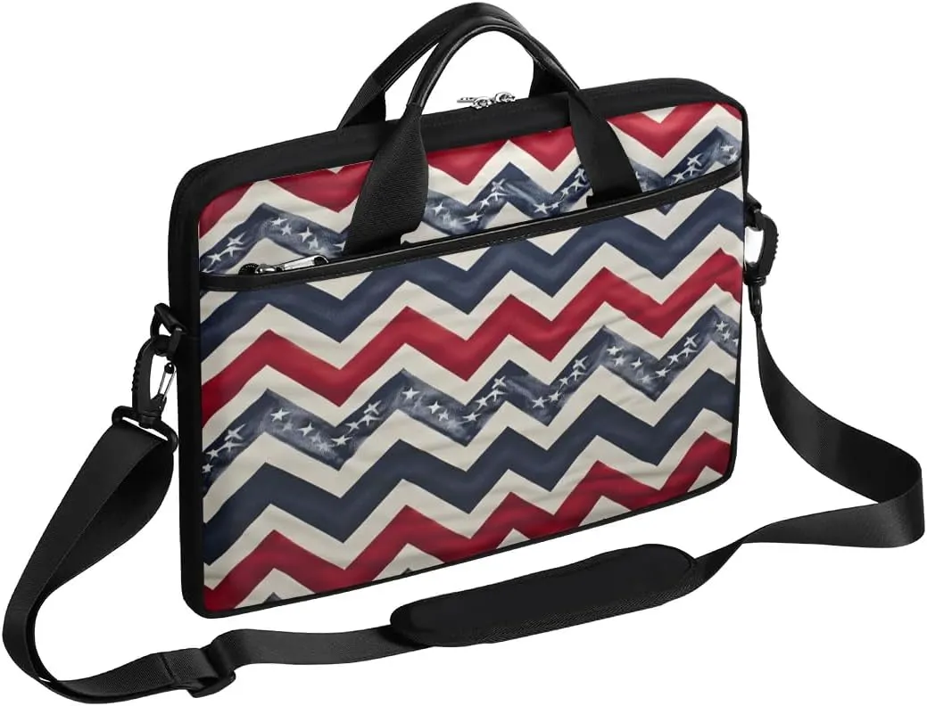 Stripes Flag Stars 15 Inch Laptop Bag Laptop Shoulder Bag Computer Cases for Laptops or Tablets