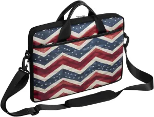 Stripes Flag Stars 15 Inch Laptop Bag Laptop Shoulder Bag Computer Cases for Laptops or Tablets