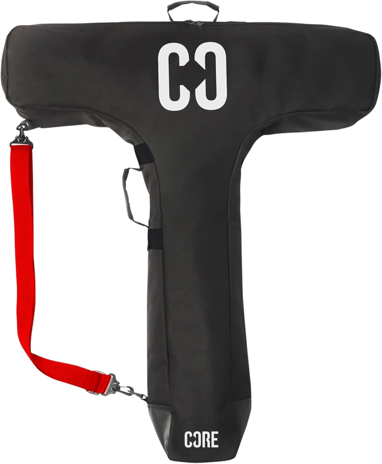 Stunt Scooter Travel Bag - Suitcase/Carry Luggage for Kids & Complete Stunt Scooters, Lightweight Carry on Soft Shell Bag for Travelling Scooter Waterproof Heavy Duty Sports Luggage - Black/Red