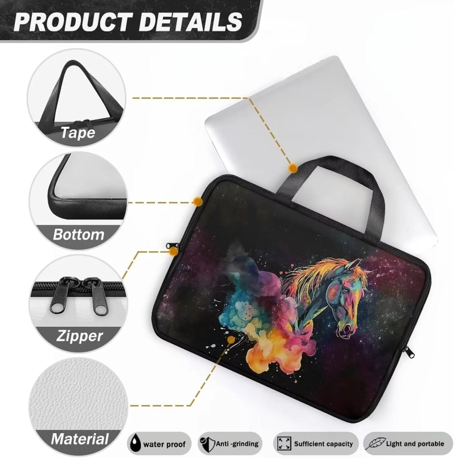 Stylish Laptop Bag,Laptop Tote Bag for 15In 15.6In 17In 17.3In Laptop,Laptop Carrying Case