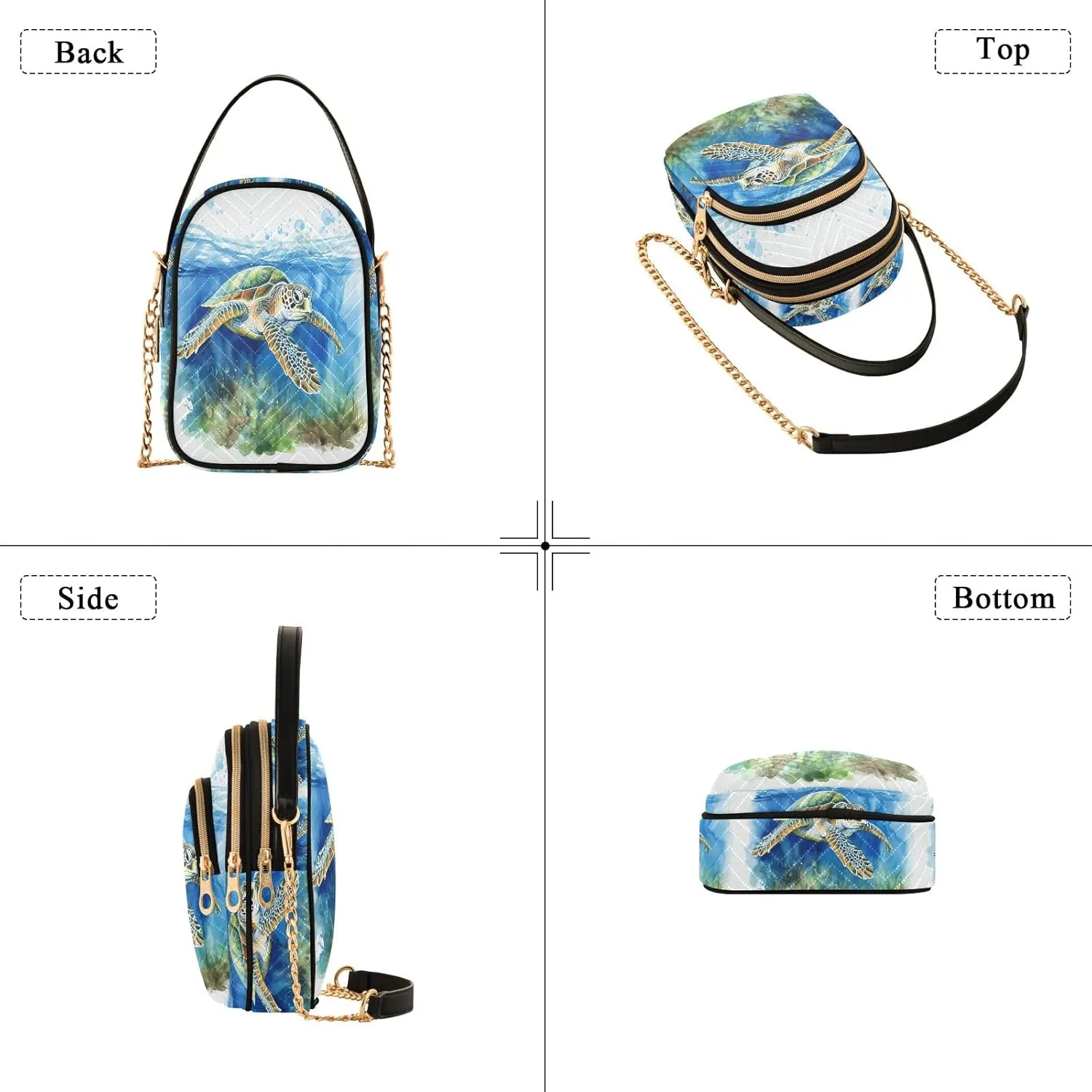 SUABO Crossbody Bag for Women, Cute Phone Purse Detachable Chain Bag Shoulder Handbag Wallet