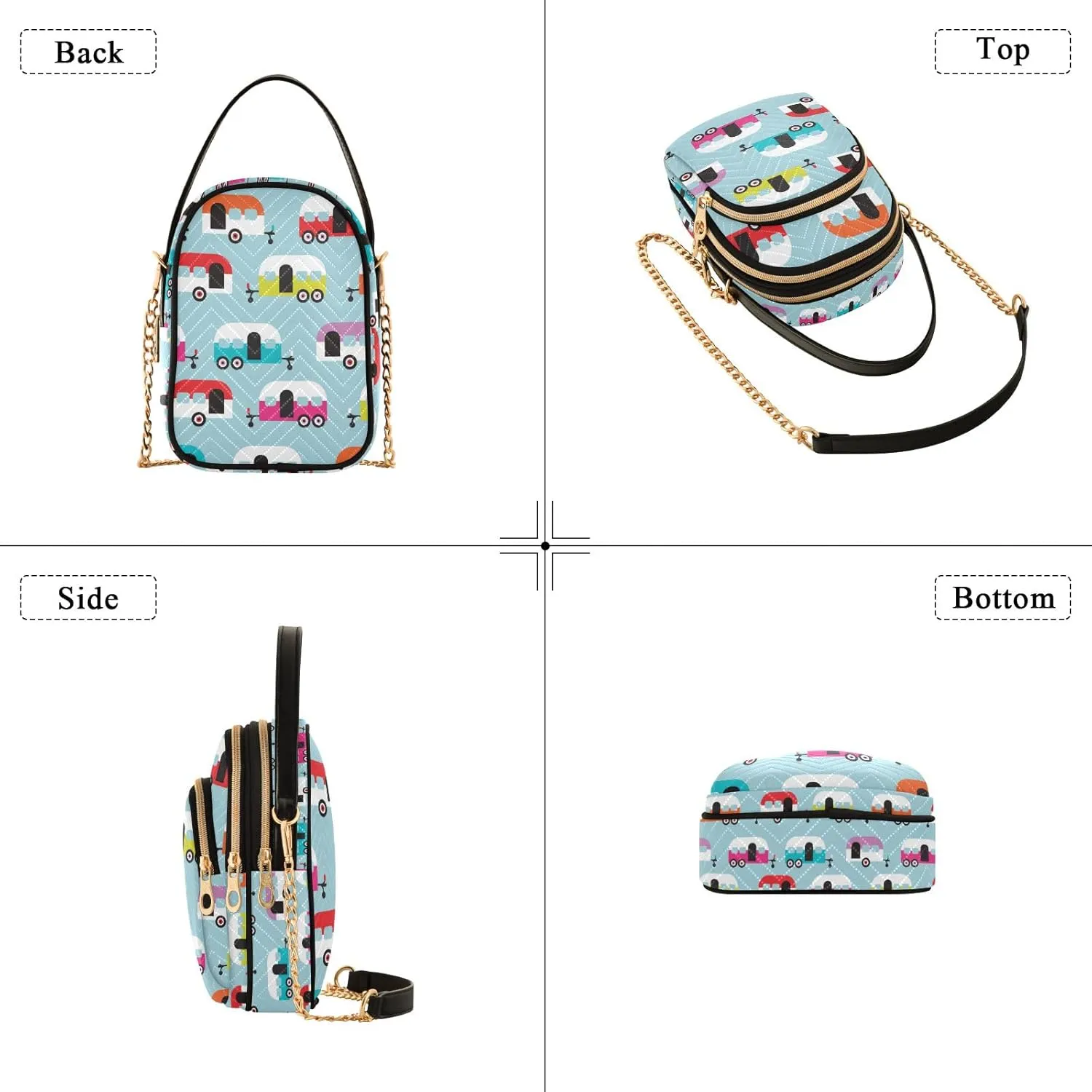 SUABO Crossbody Bag for Women, Cute Phone Purse Detachable Chain Bag Shoulder Handbag Wallet