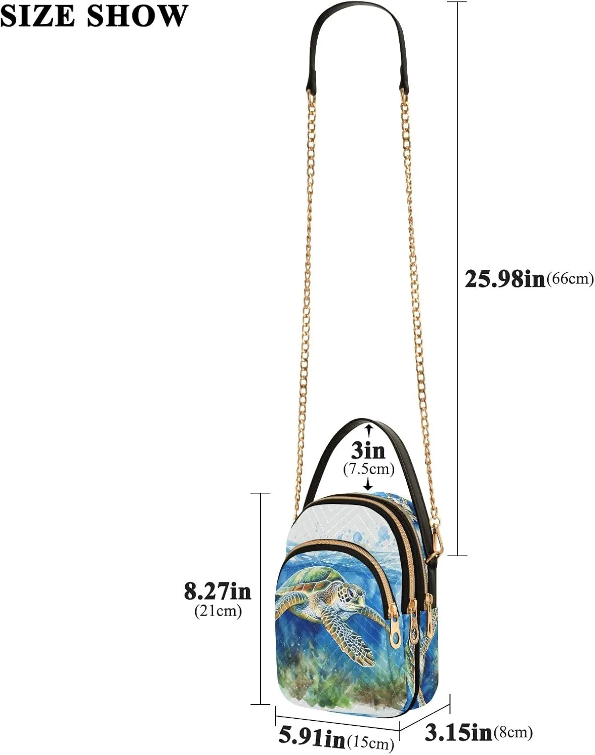SUABO Crossbody Bag for Women, Cute Phone Purse Detachable Chain Bag Shoulder Handbag Wallet
