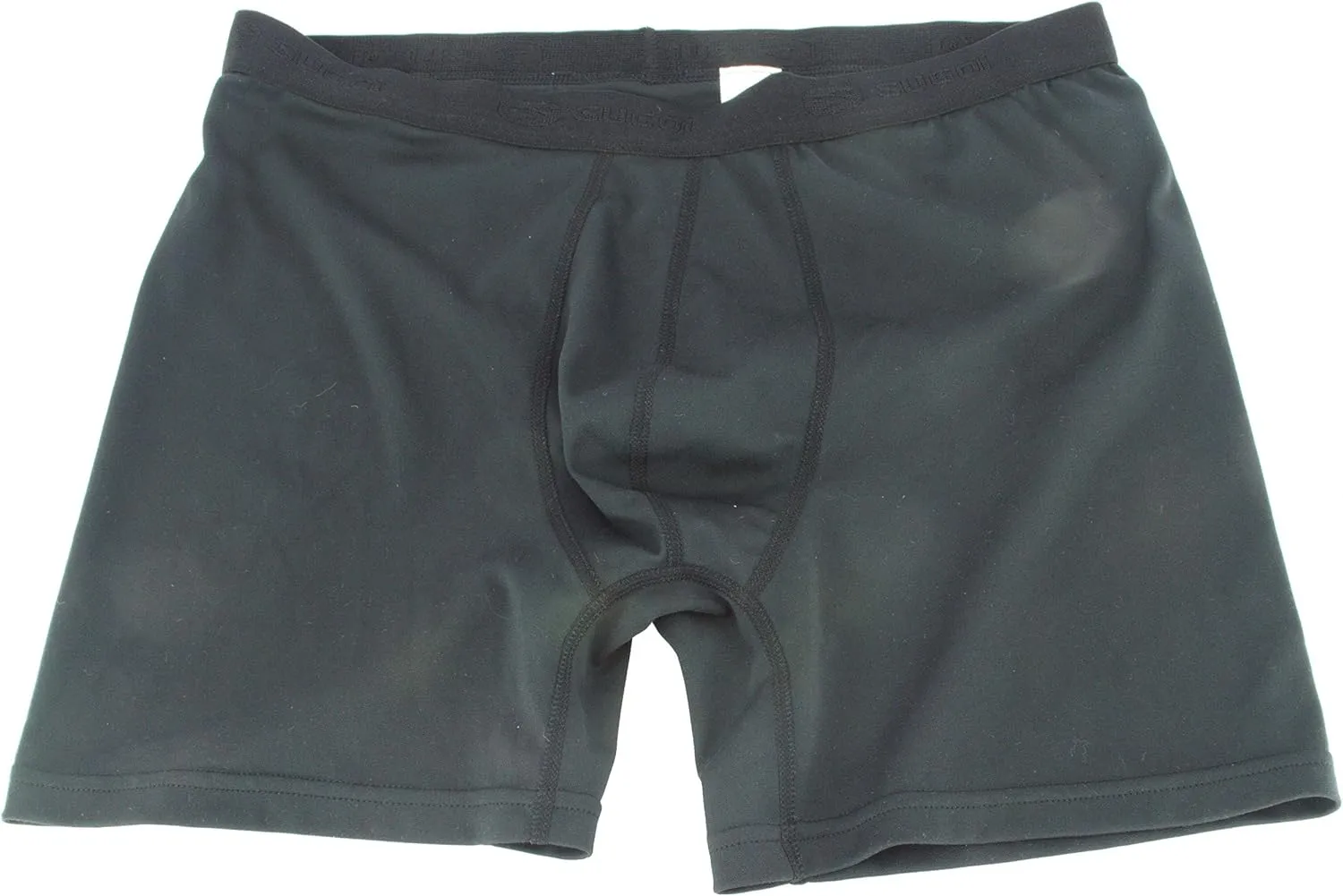SUGOi Men's Carbon Boxer Brief Underwear, Black, Large (Waist 34-36)