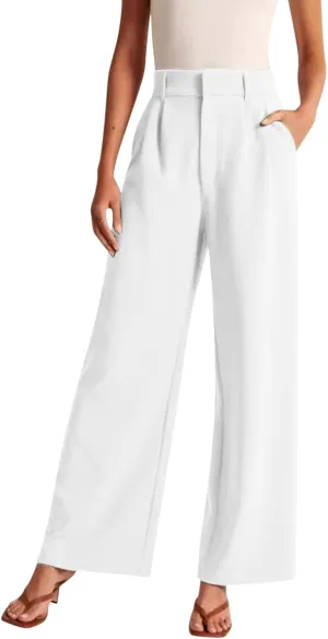Summer Pants for Women 2024 Trendy Women Wide Leg Pants for Women Work Business Casual High Waisted Dress