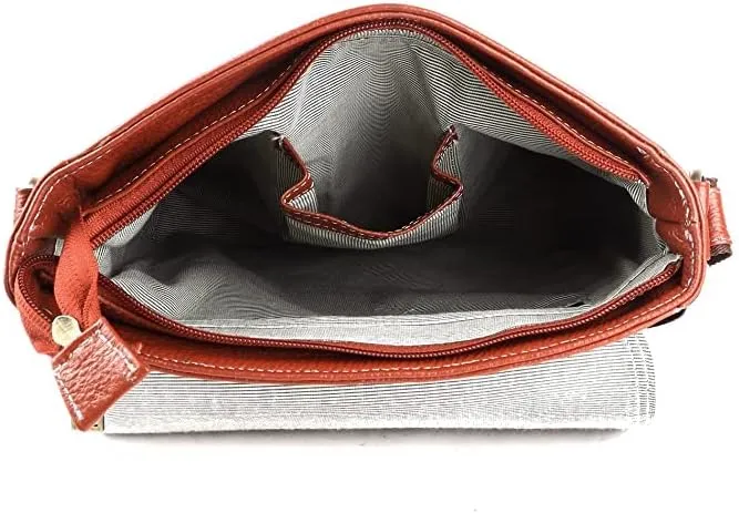 SUNLEXA Real Leather Crossbody Bags for Women, Travel Purse Crossover, Long Over the Shoulder Sling Womens Purses