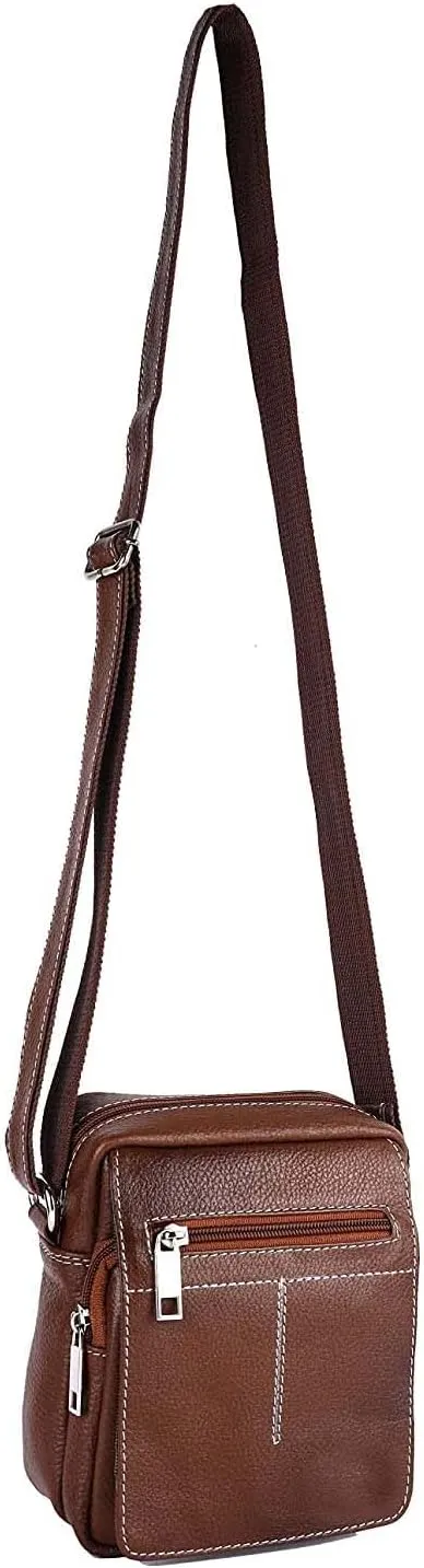 SUNLEXA :Real Leather Crossbody Bags for Women Travel Purse Crossover, Long Over the Shoulder Sling Womens Purses.