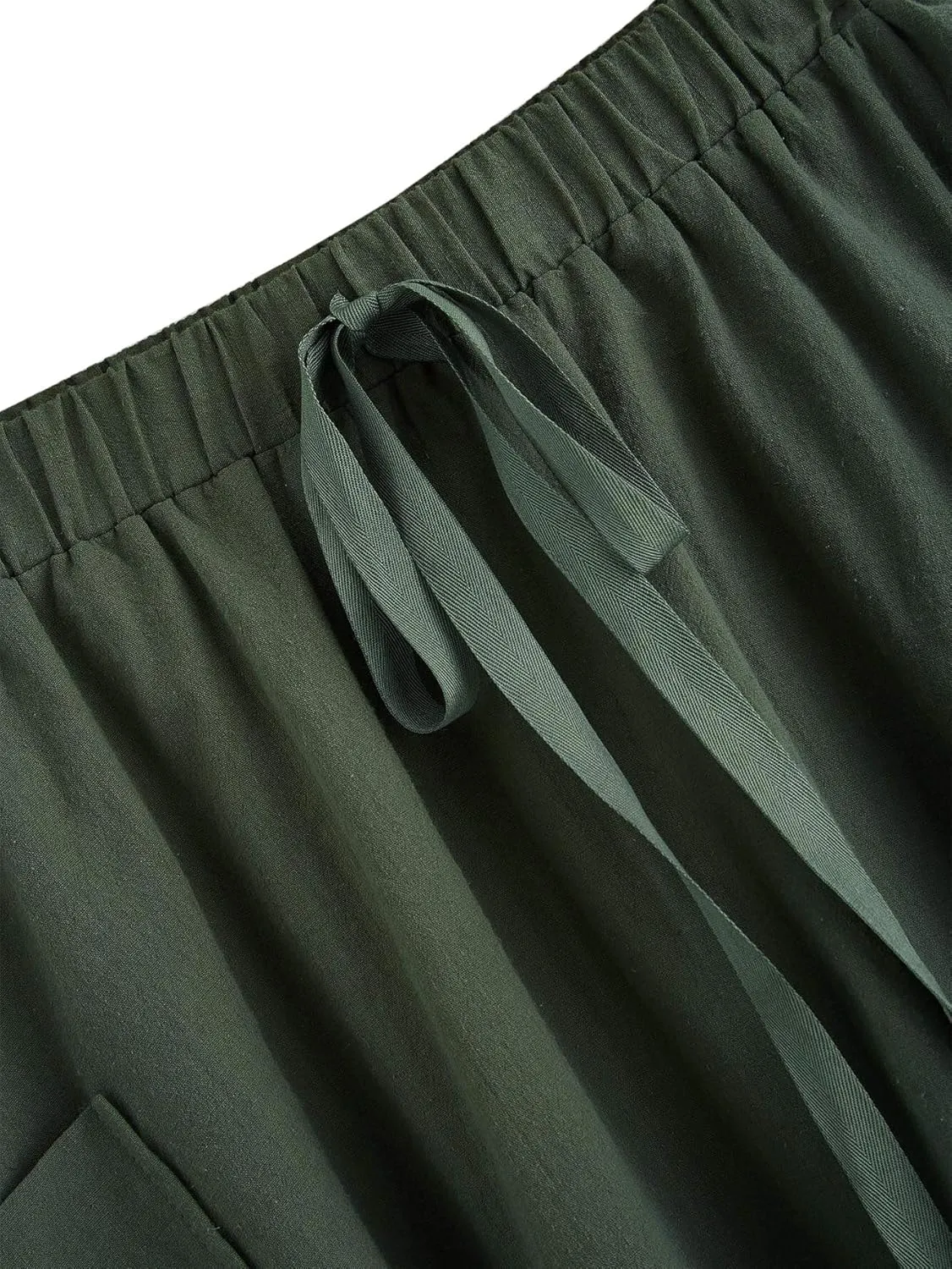 SweatyRocks Women's Casual High Waist Pleated A-Line Midi Skirt with Pocket