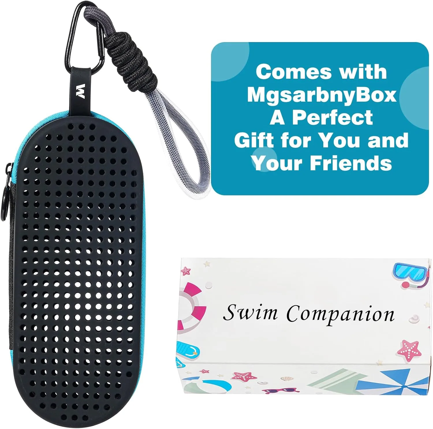 Swim Goggle Case For Swimming Goggles, Silicone Protective Cases with Drain Hole for Goggles