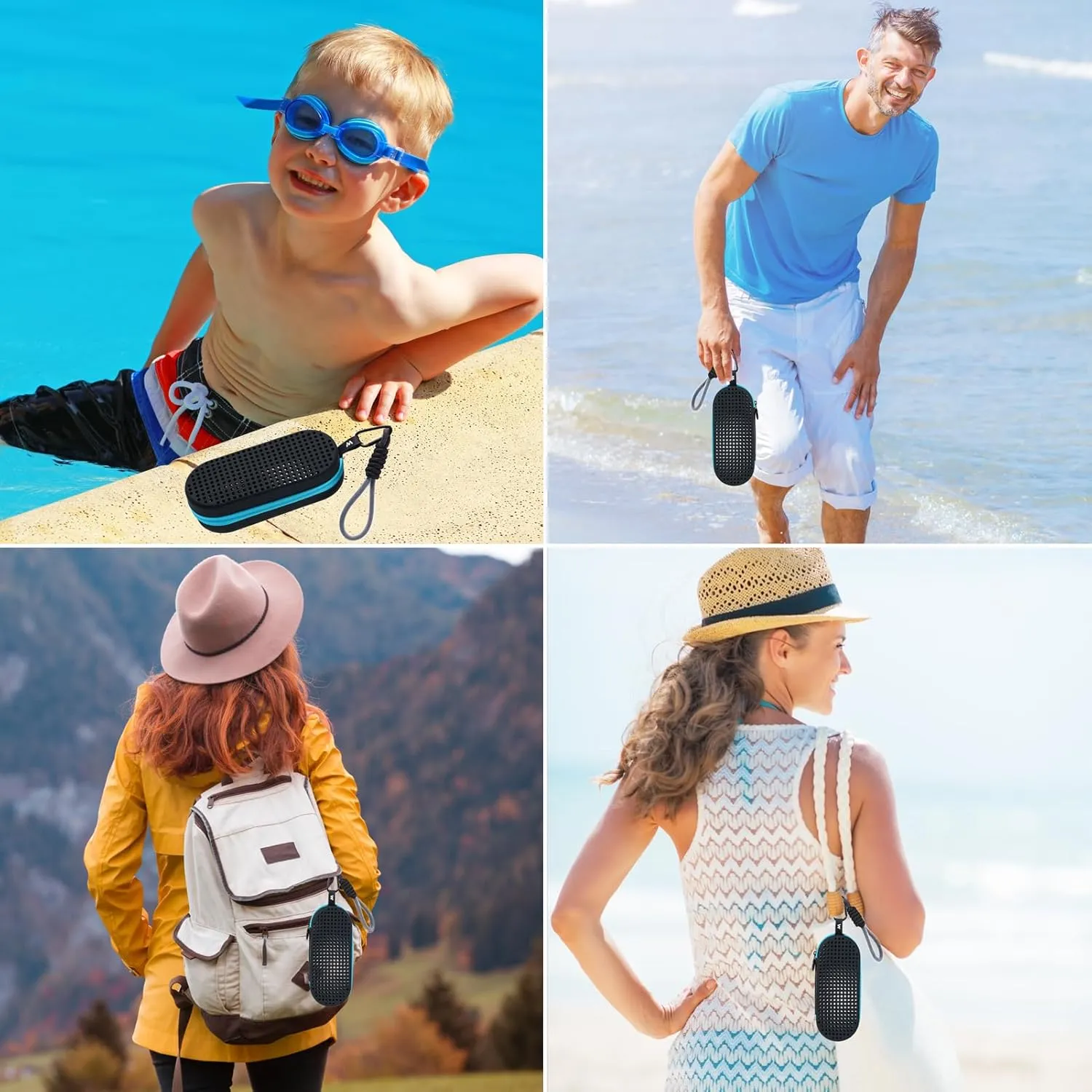 Swim Goggle Case For Swimming Goggles, Silicone Protective Cases with Drain Hole for Goggles