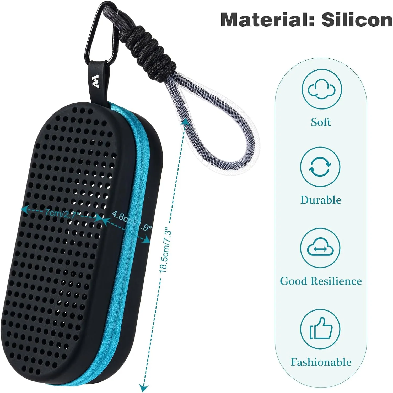 Swim Goggle Case For Swimming Goggles, Silicone Protective Cases with Drain Hole for Goggles