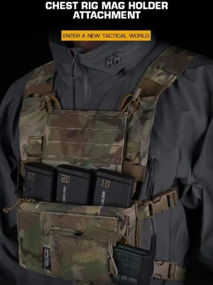 Tactical Chest Rig Mag Pouch MOLLE Holder FERR0 Style A.TAK Panel Hunting Airsoft Chesty Navigation Front Panel Expansion Gear