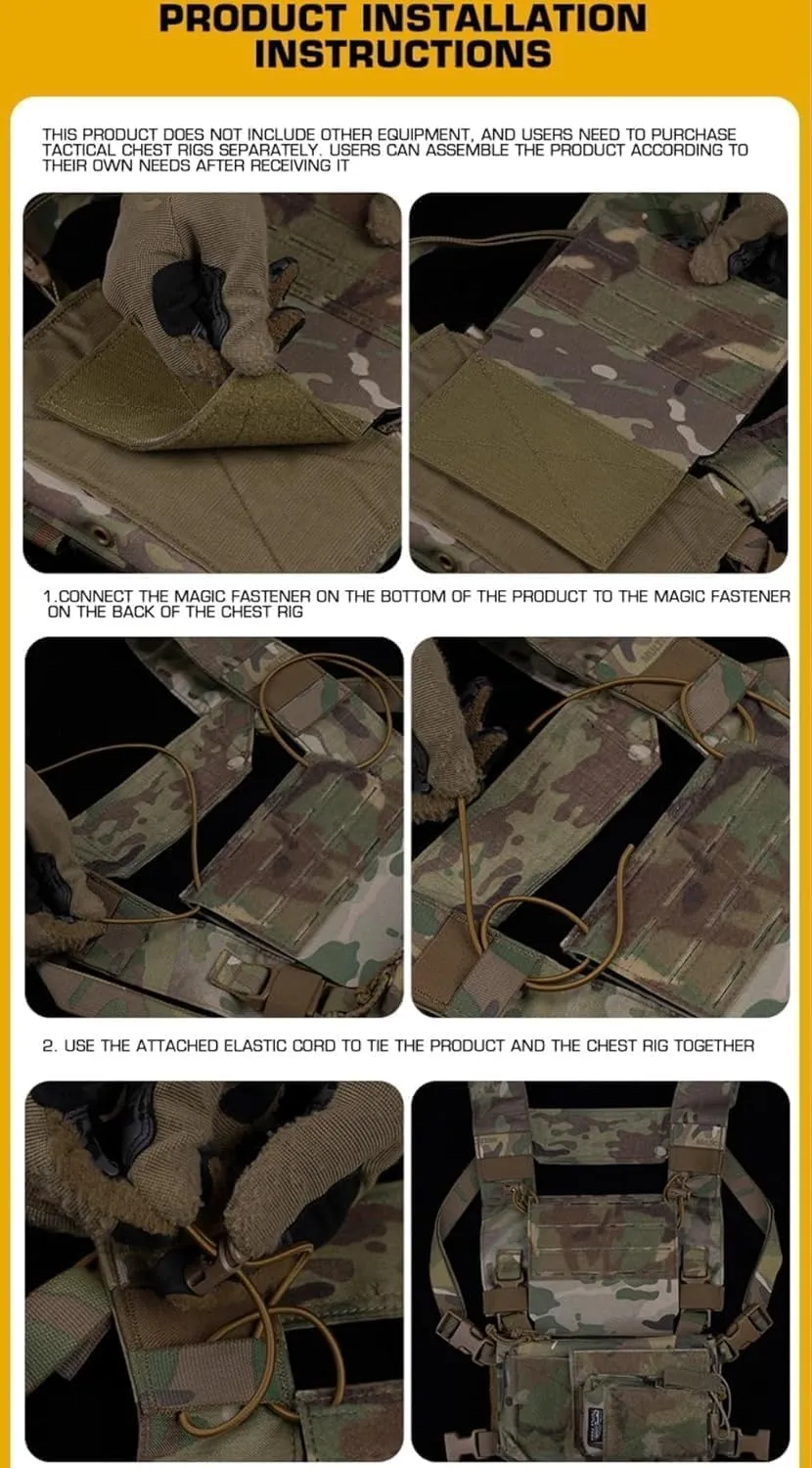 Tactical Chest Rig Mag Pouch MOLLE Holder FERR0 Style A.TAK Panel Hunting Airsoft Chesty Navigation Front Panel Expansion Gear
