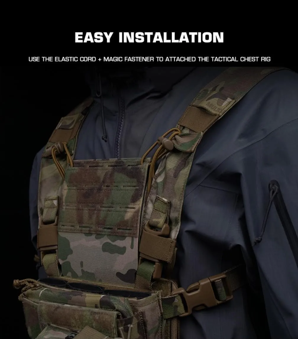 Tactical Chest Rig Mag Pouch MOLLE Holder FERR0 Style A.TAK Panel Hunting Airsoft Chesty Navigation Front Panel Expansion Gear