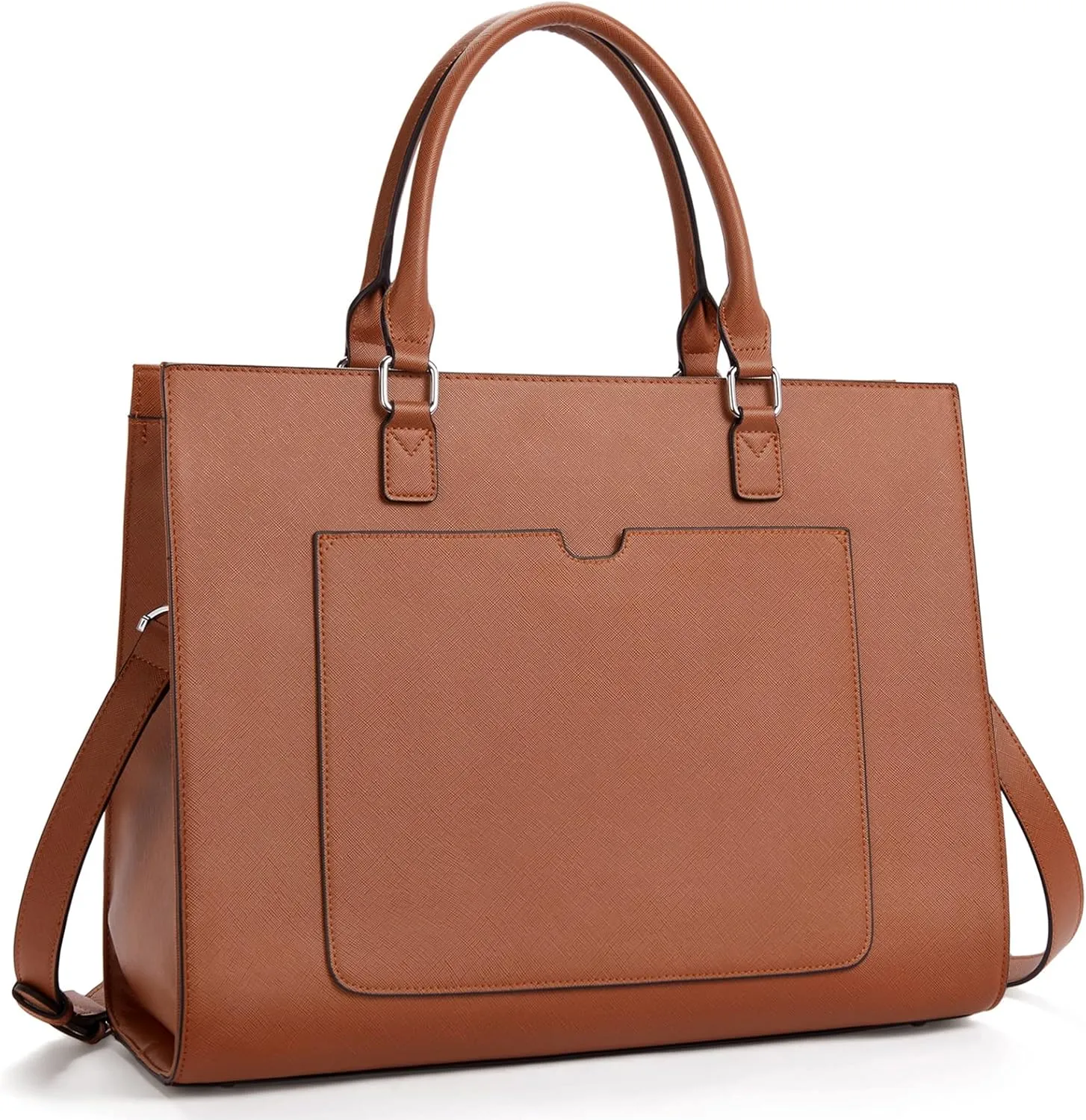Telena Laptop Tote Bag for Women, 15.6 Inch Shoulder Tote Bag Leather Briefcase for Women, Large Capacity Handbag Bags