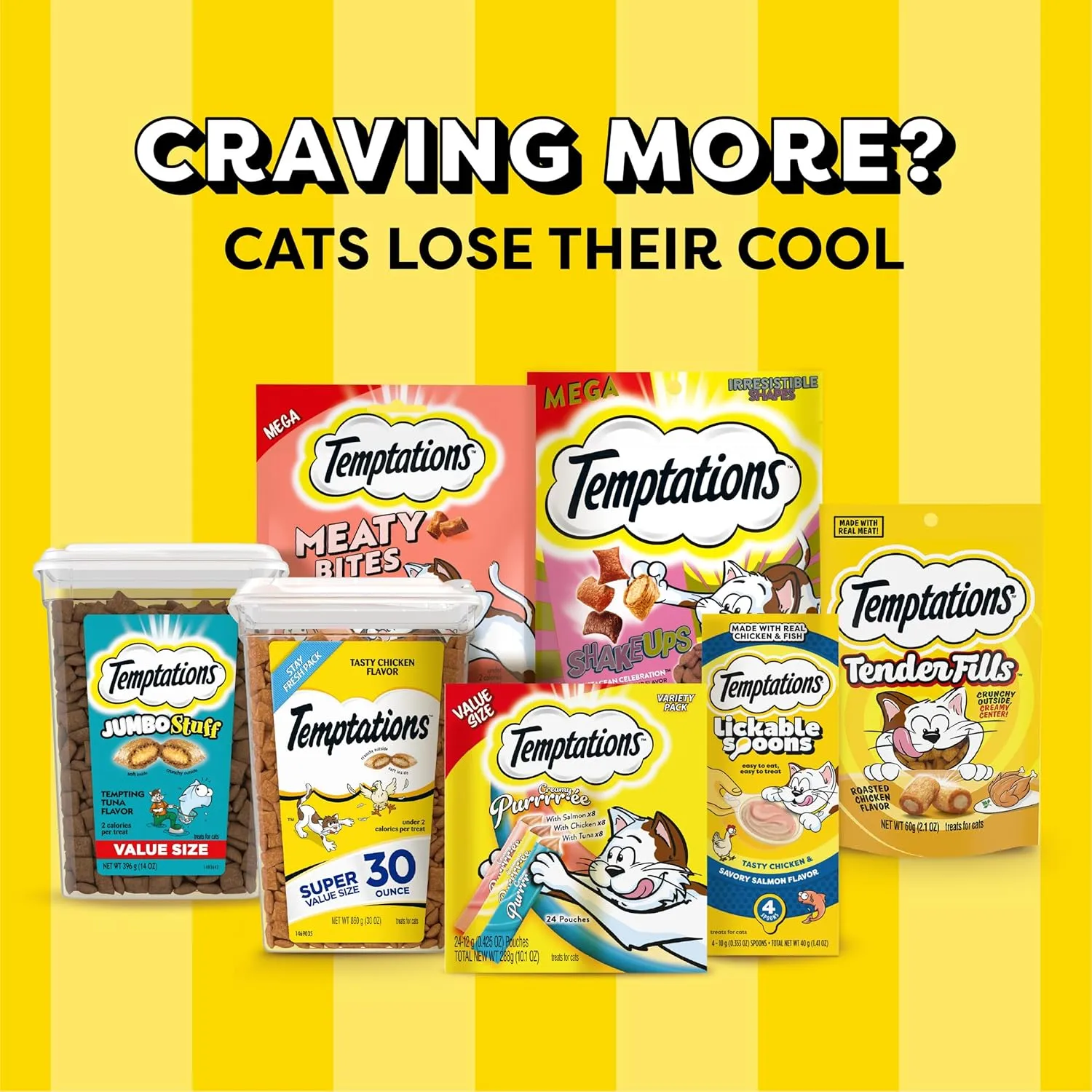 Temptations Creamy Puree with Tuna Lickable, Squeezable Cat Treats, 0.42 Oz Pouches, 4 Count (Pack of 11) - Total 44 Count