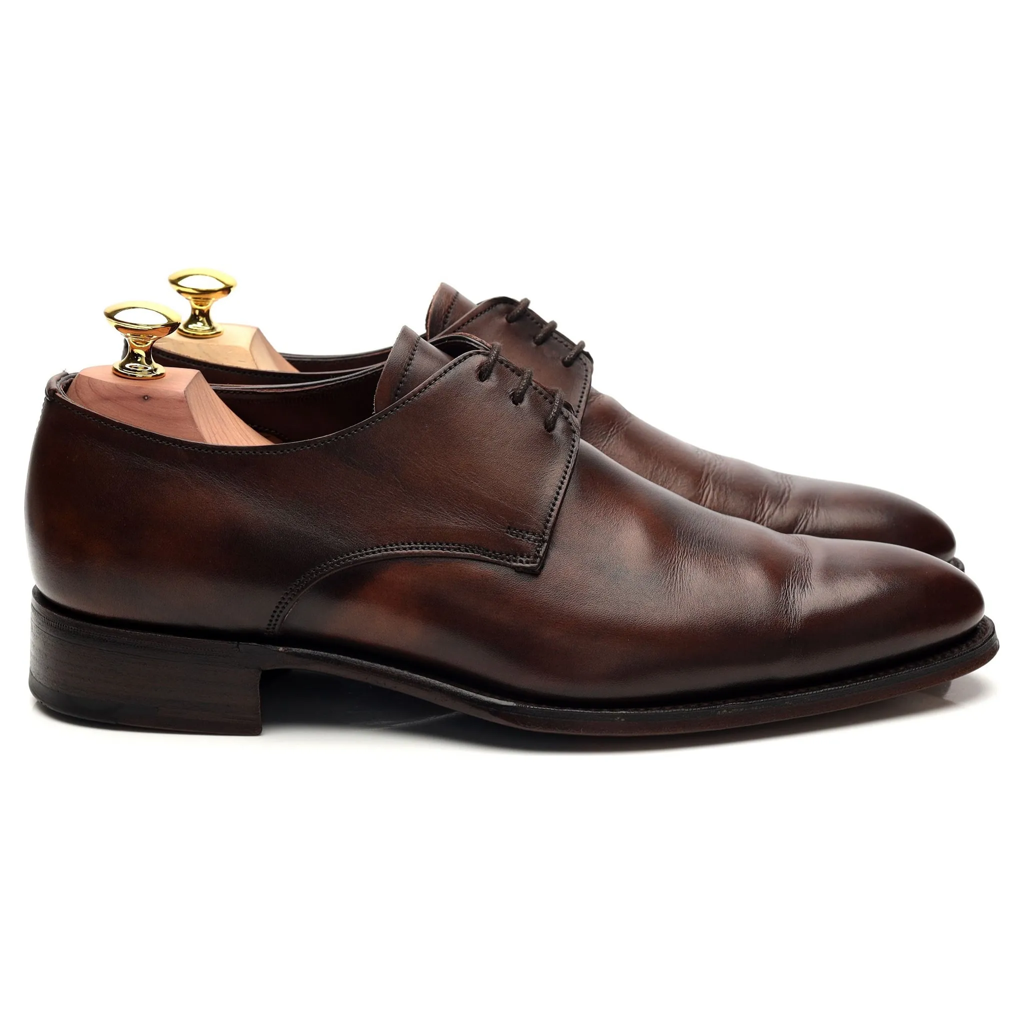 The Cobbler 'Berkley' Brown Museum Leather Derby UK 9.5 F