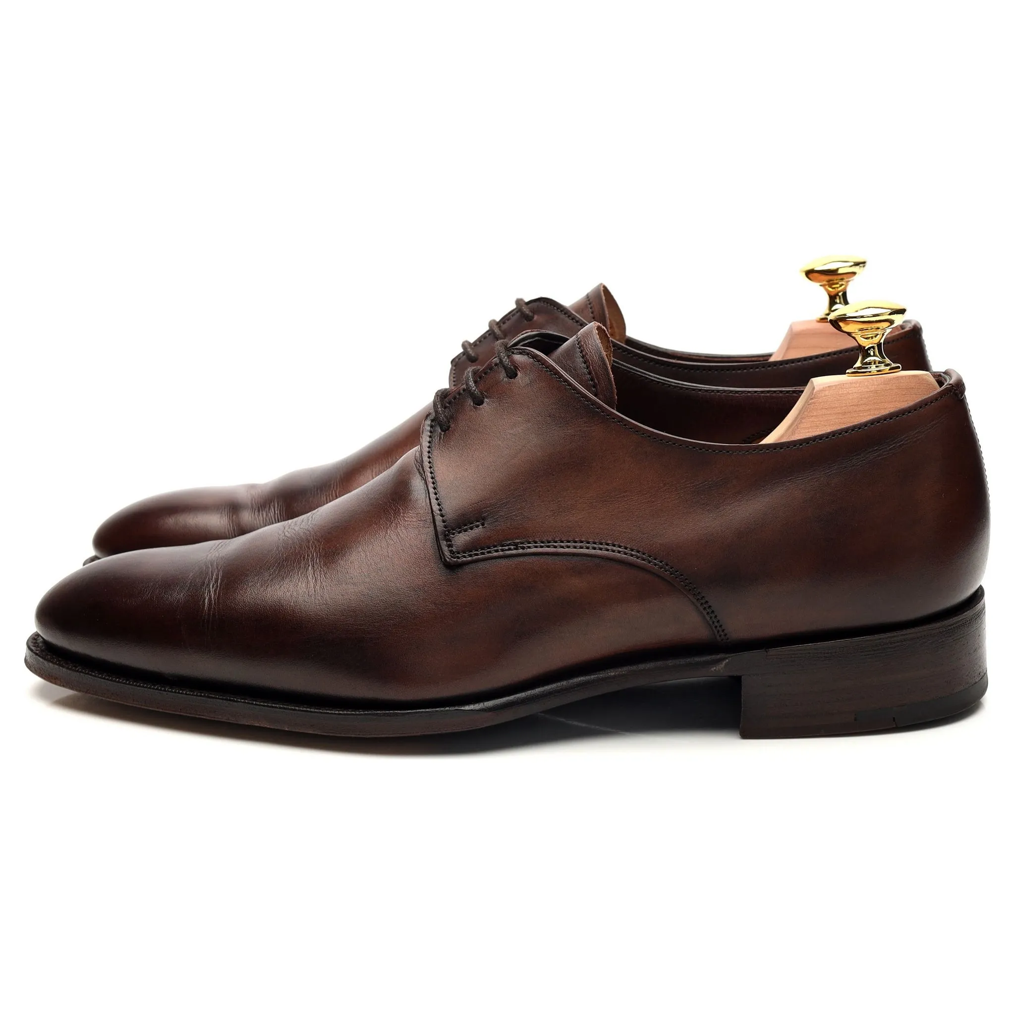 The Cobbler 'Berkley' Brown Museum Leather Derby UK 9.5 F