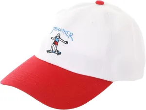 Thrasher Men's Gonz Old Timer Strapback Hat White/Red