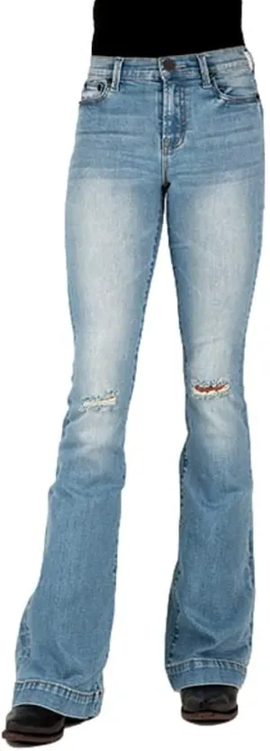 Tin Haul Western Jeans Womens Flare Slim Blue 10-054-0595-0103 BU